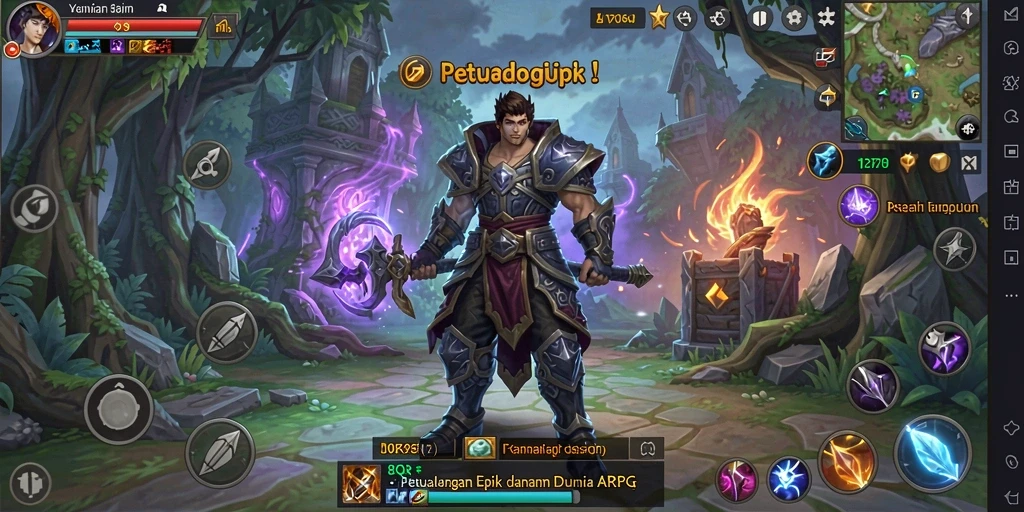 Gameplay ARPG yang seru dan penuh aksi di 8QR.