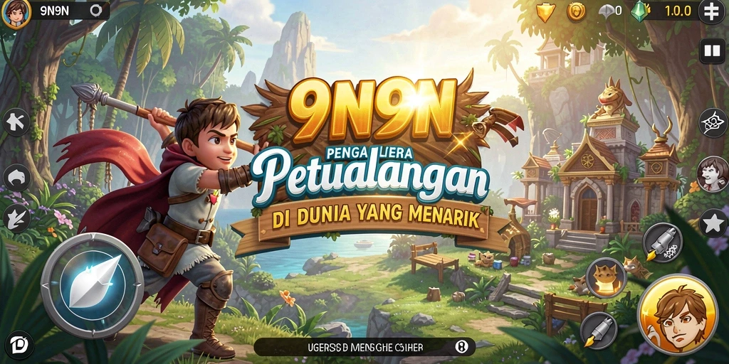 Tampilan gameplay mendebarkan dari petualangan seru 9N9N.