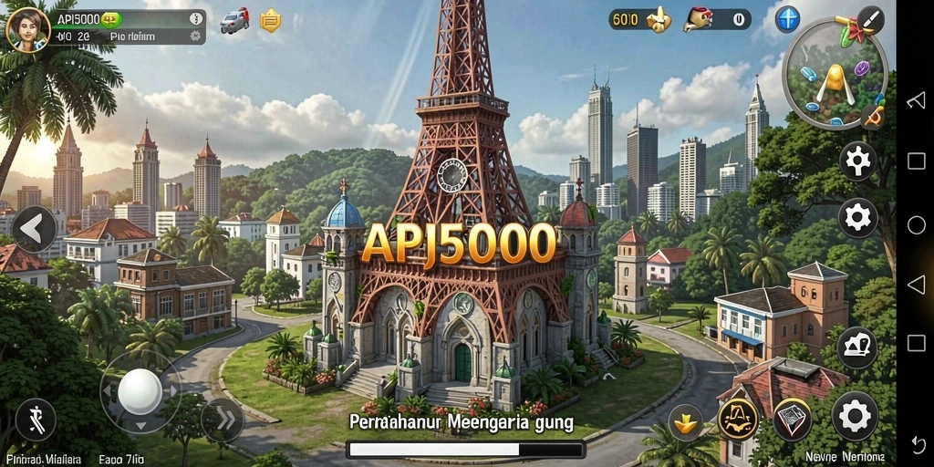 Screenshot menampilkan aksi seru game Tower Defense API5000.