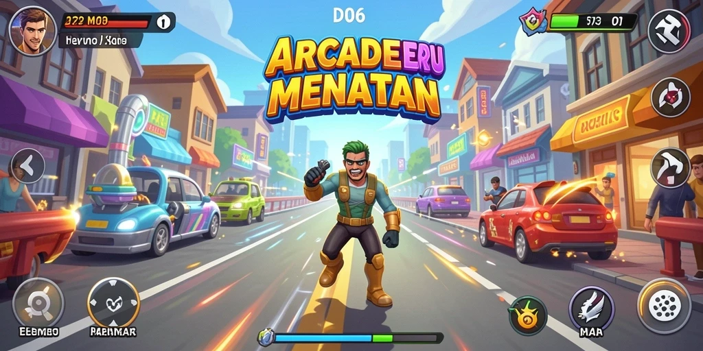 Tampilan gameplay menarik dari D06 dengan grafis cerah dan dinamis.