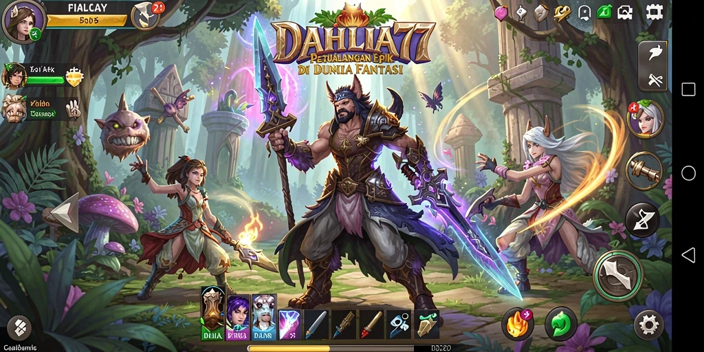 Tampilan gameplay <strong>DAHLIA77</strong> yang memukau dan penuh aksi dalam dunia RPG.