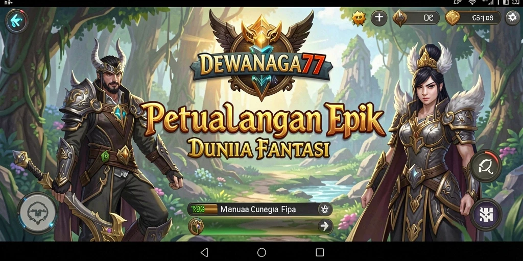Screenshot gameplay DEWANAGA77 yang menunjukkan aksi pertempuran seru.