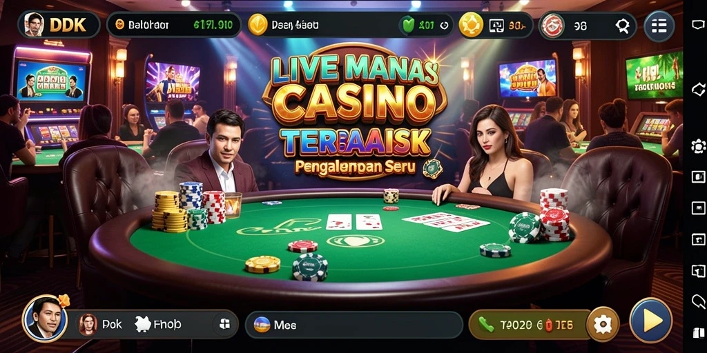 Gameplay seru DKK dengan dealer langsung dan interaksi nyata.
