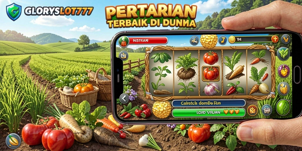Tampilan menarik dari gameplay pertanian di GLORYSLOT777.