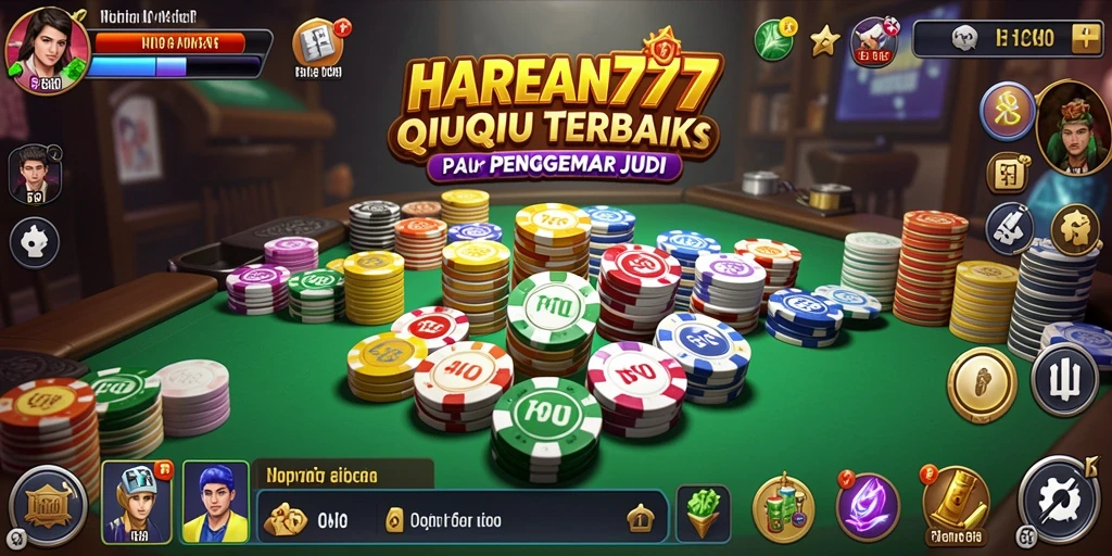 Tampilan menarik dari gameplay QiuQiu di HARAPAN777.