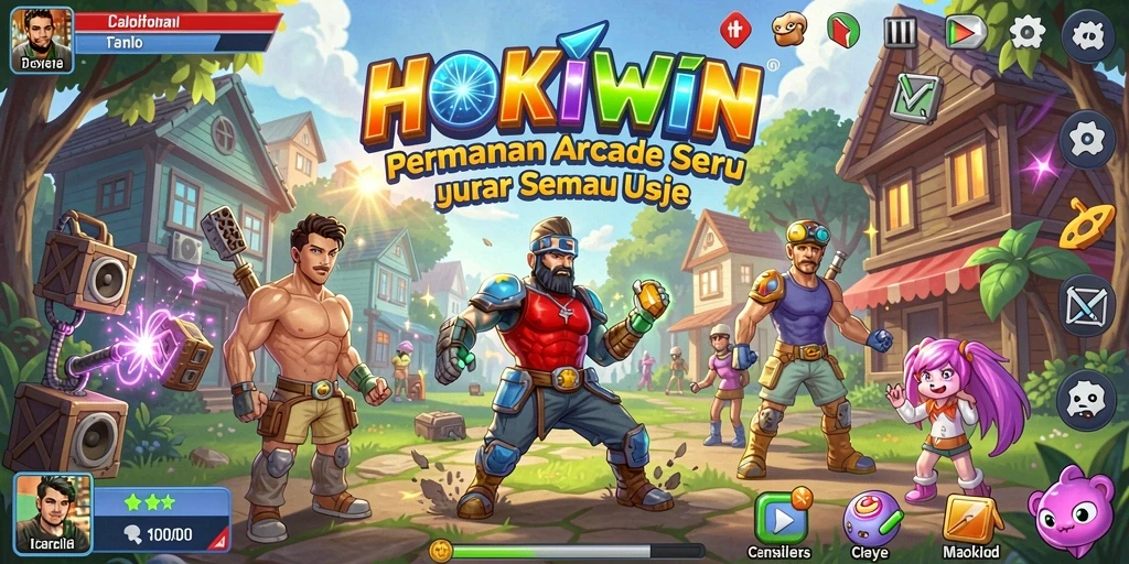 Tampilan gameplay menarik HOKIWIN dengan level yang penuh tantangan.