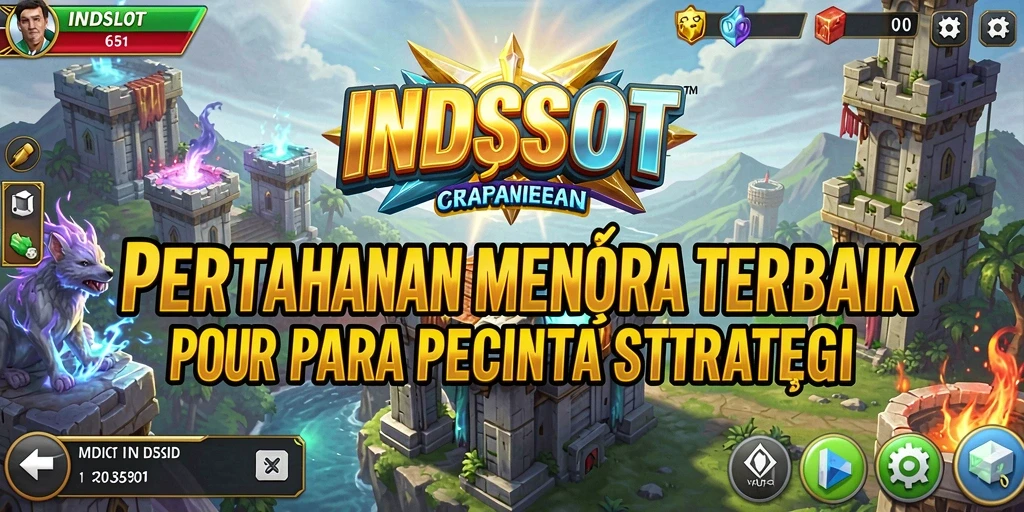 Gameplay intens di INDSLOT dengan menara pertahanan yang strategis.
