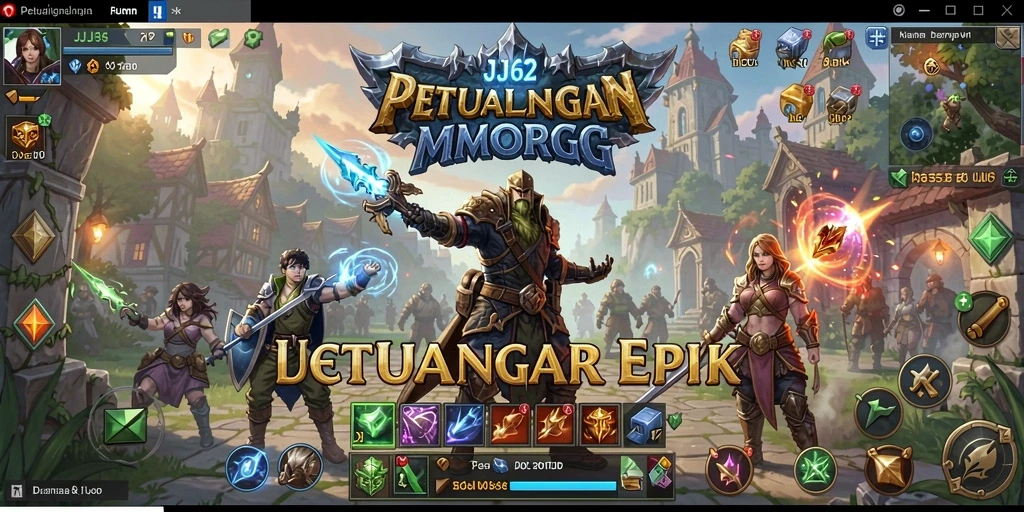 Tampilan gameplay JJ62 yang memukau dalam dunia MMORPG.