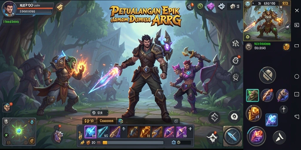 Gambaran gameplay mendebarkan dalam KPK100 dengan pertempuran ARPG yang intens.