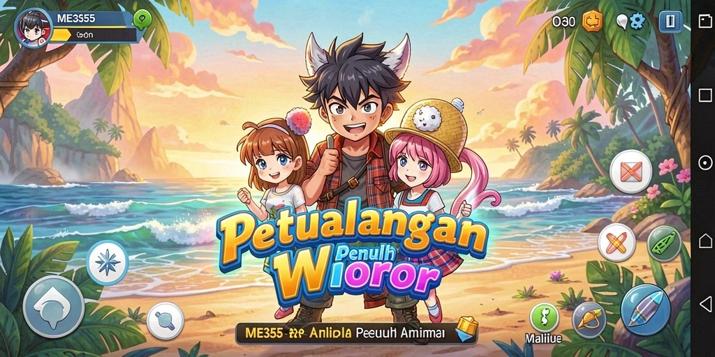 Tampilan gameplay ME355 yang memikat dalam dunia anime.
