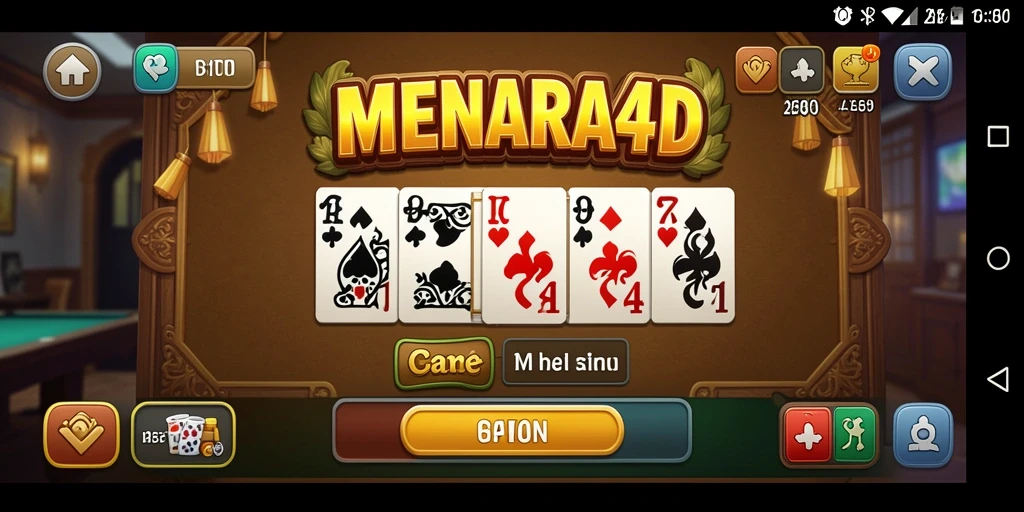 Tampilan gameplay seru dalam MENARA4D saat bermain domino.
