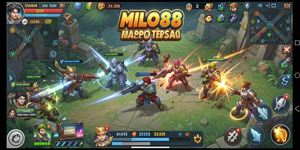 Tampilan gameplay strategis yang mendebarkan di MILO88.