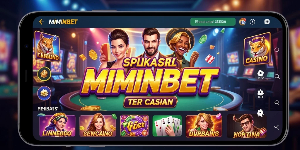 Screenshot MIMINBET menampilkan dealer langsung dan suasana permainan kasino.