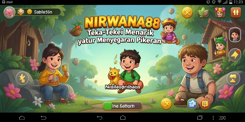 Screenshot gameplay NIRWANA88 yang menunjukkan tantangan teka-teki berwarna.
