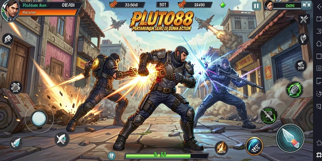 Gameplay seru dan intens di PLUTO88 ditampilkan dalam aksi.
