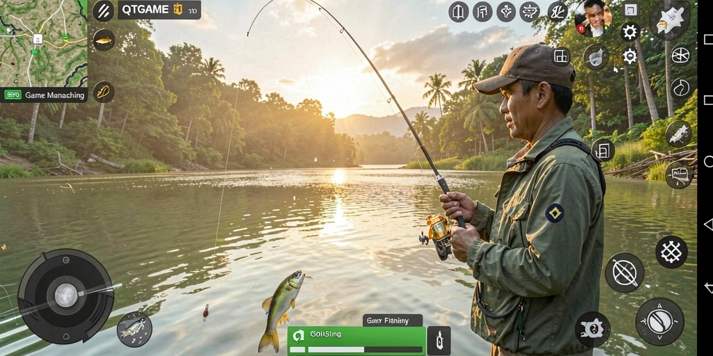 Tangkapan ikan yang menakjubkan dalam gameplay QTGAME.