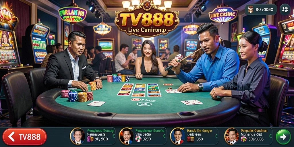 Gameplay Live Casino yang mendebarkan di TV888.